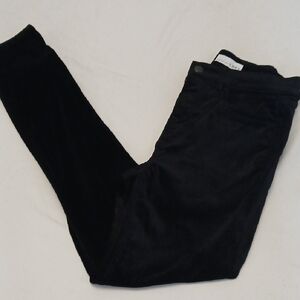LOFT Black Velvet Like Stretch Pants 26/2